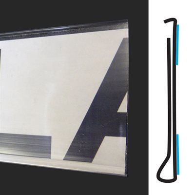 Molding pvc clair 2'' x 48'' adhésif