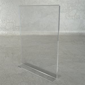 Poster Holder 4’’ x 6" H with a Flat Base
