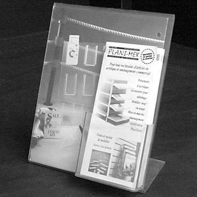 Poster Holder with Literature Support 8.5’’ x 11" H