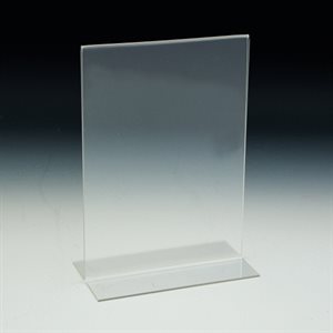 Poster Holder in T with Bottom Slot - Counter Model 4’’ x 6"
