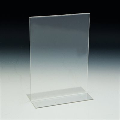 Poster Holder in T with Bottom Slot - Counter Model 5’’ x 7"