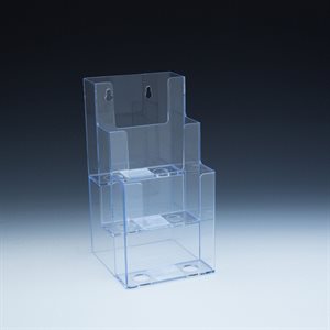 3 Tier Wall Mount or Countertop Brochure Holder up to 4 3 / 8"