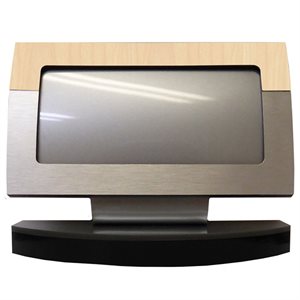 Desk Name Plate PN1 Aluminium and Maple Laminates 6 x 4.75"