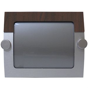 Wall Name Plate PN1 - Aluminium and Walnut Laminates 6 x 5"