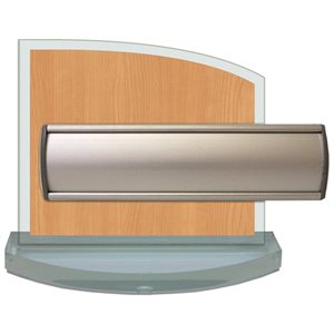 Porte-nom de bureau PN7 stratifié cerisier 7 x 5"