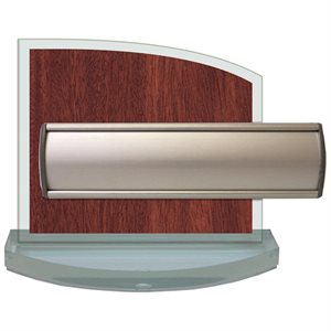 Porte-nom de bureau PN7 stratifié acajou 7 x 5"