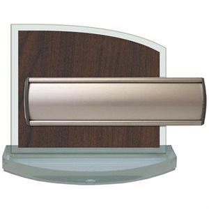 Porte-nom de bureau PN7 stratifié noyer 7 x 5"